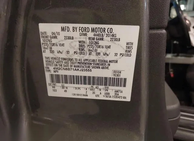 4M2CN8B71AKJ23555 2010 2010 Mercury Mariner 9