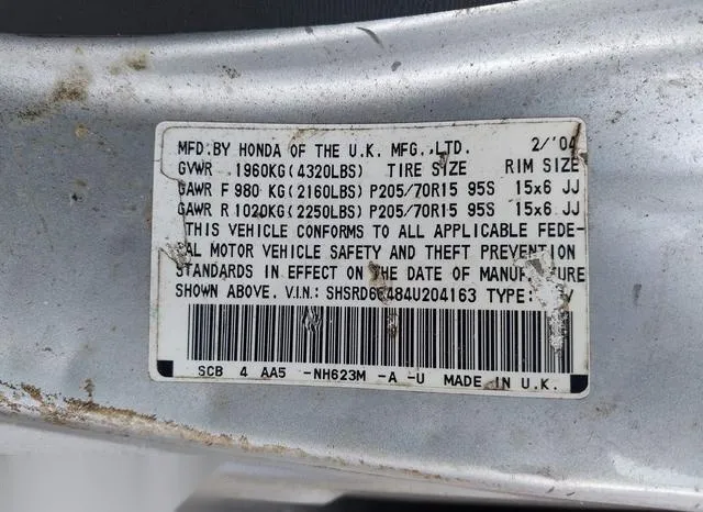 SHSRD68484U204163 2004 2004 Honda CR-V- LX 9