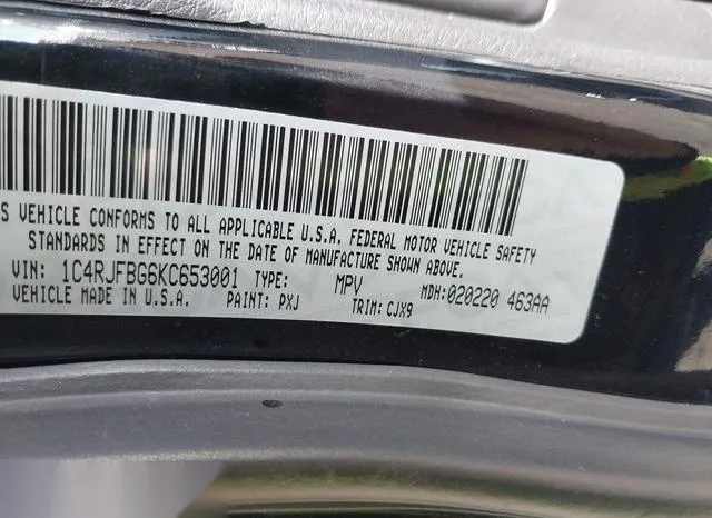 1C4RJFBG6KC653001 2019 2019 Jeep Grand Cherokee- Limited 4X4 9