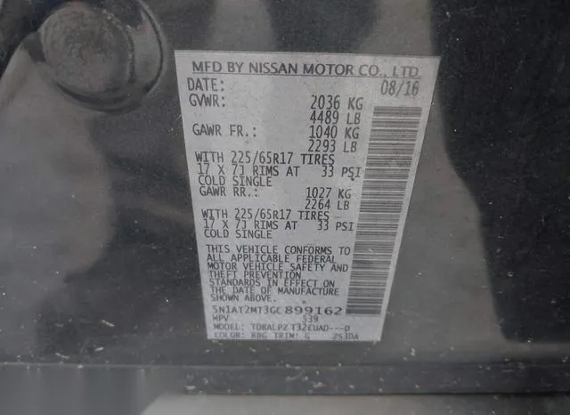 5N1AT2MT3GC899162 2016 2016 Nissan Rogue- S 9