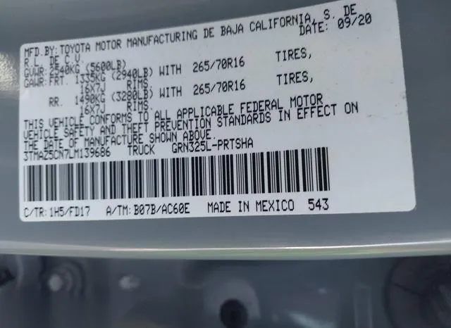 3TMAZ5CN7LM139686 2020 2020 Toyota Tacoma- Trd Off-Road 9