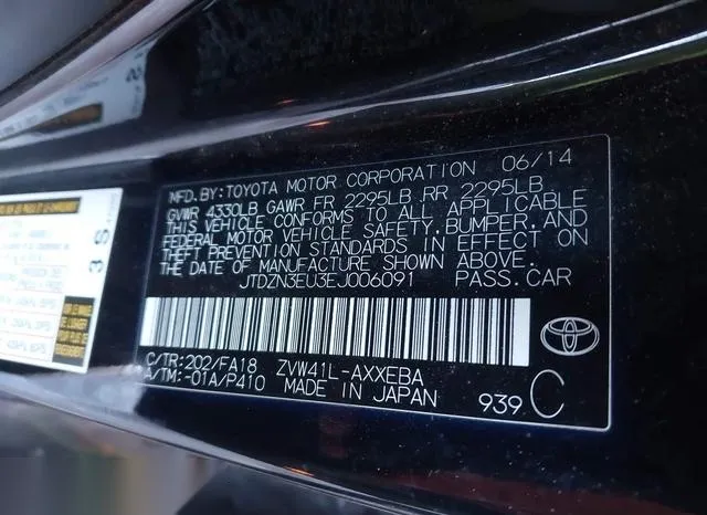 JTDZN3EU3EJ006091 2014 2014 Toyota Prius- V Two 9