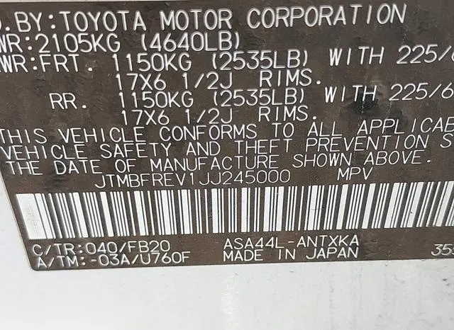 JTMBFREV1JJ245000 2018 2018 Toyota RAV4- LE 9