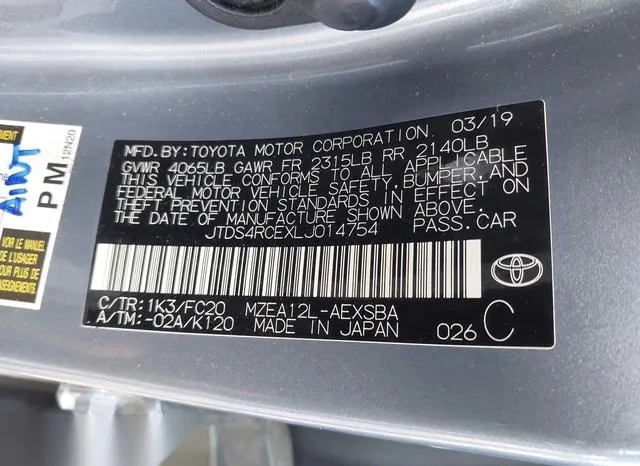 JTDS4RCEXLJ014754 2020 2020 Toyota Corolla- SE 9