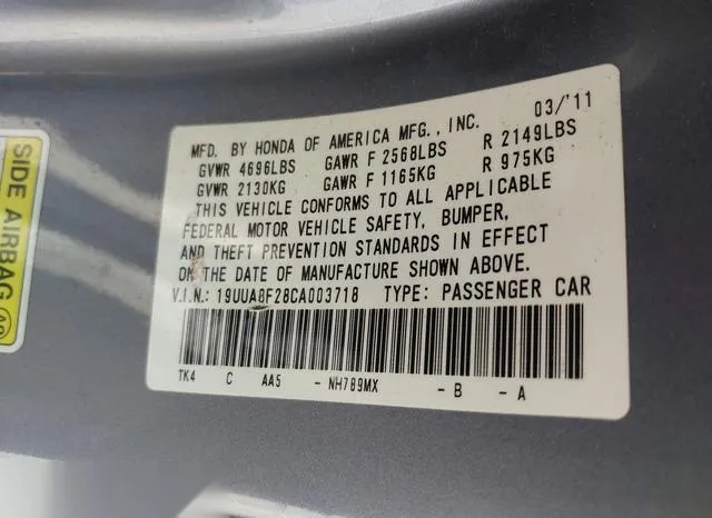 19UUA8F28CA003718 2012 2012 Acura TL- 3-5 9