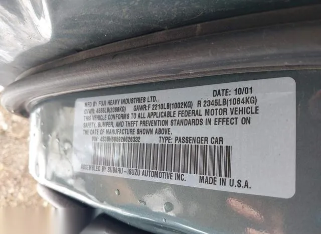 4S3BH665926626332 2002 2002 Subaru Outback 9