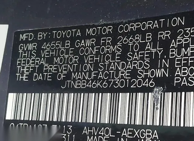 JTNBB46K673012046 2007 2007 Toyota Camry- Hybrid 9