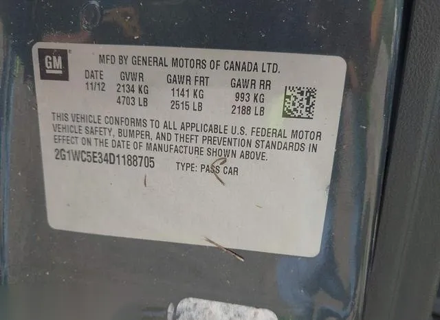 2G1WC5E34D1188705 2013 2013 Chevrolet Impala- Ltz 9