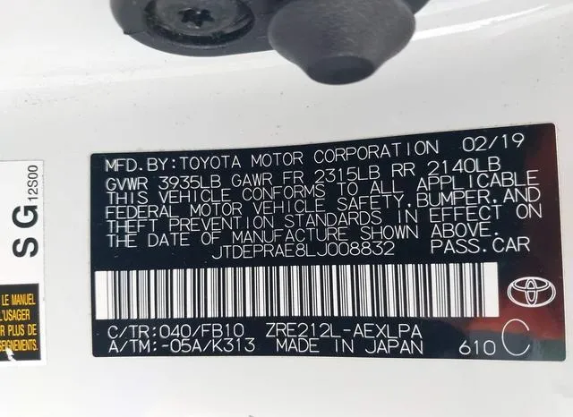 JTDEPRAE8LJ008832 2020 2020 Toyota Corolla- LE 9