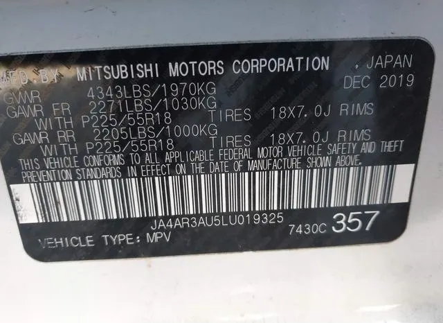 JA4AR3AU5LU019325 2020 2020 Mitsubishi Outlander- Sport 2-0 9