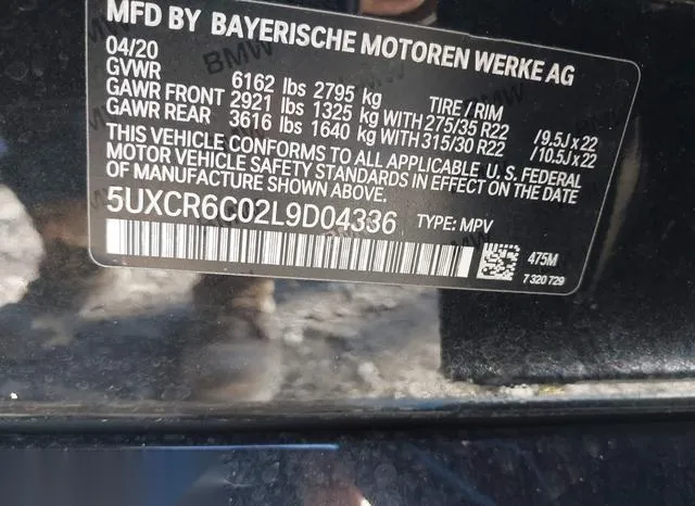 5UXCR6C02L9D04336 2020 2020 BMW X5- Xdrive40I 9