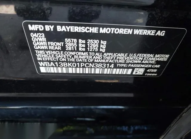 WBA13BK01PCN38314 2023 2023 BMW M550- I Xdrive 9