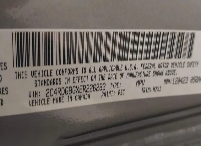 2C4RDGBGXER226283 2014 2014 Dodge Grand Caravan- Se 30Th An 9