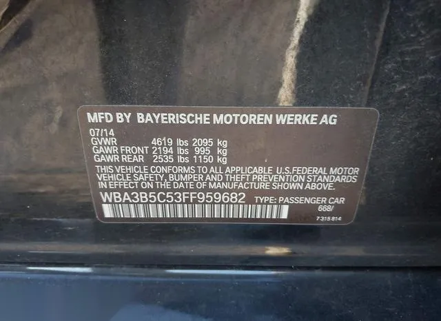 WBA3B5C53FF959682 2015 2015 BMW 3 Series- 328I Xdrive 9