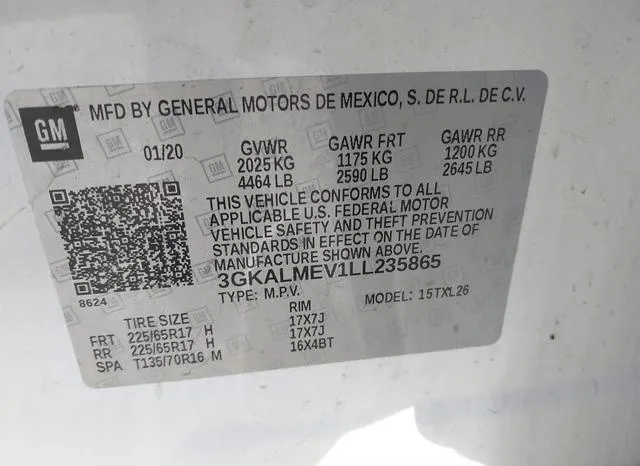 3GKALMEV1LL235865 2020 2020 GMC Terrain- Fwd Sle 9