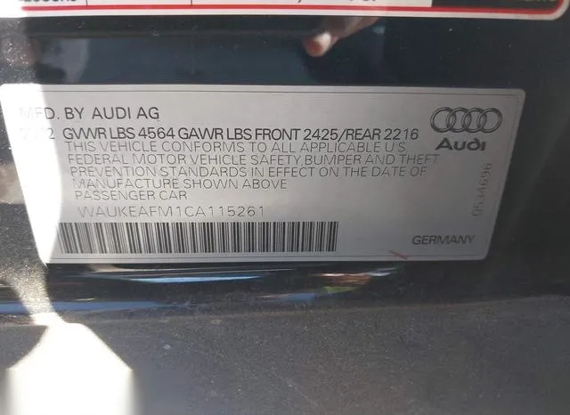 WAUKEAFM1CA115261 2012 2012 Audi A3- 2-0T Premium 9