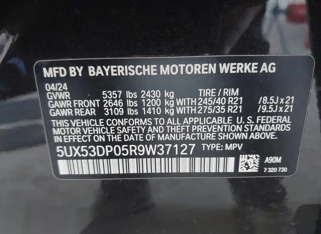 5UX53DP05R9W37127 2024 2024 BMW X3- Xdrive30I 9