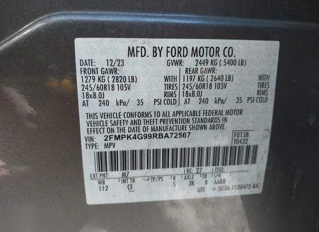 2FMPK4G99RBA72567 2024 2024 Ford Edge- SE 9