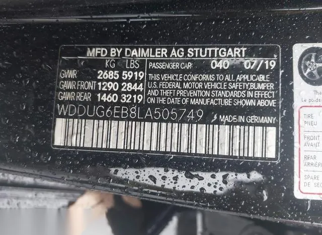 WDDUG6EB8LA505749 2020 2020 Mercedes-Benz S 450- 4Matic 9