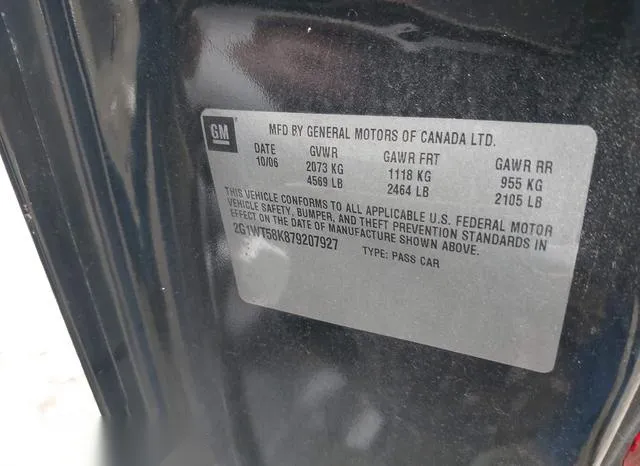 2G1WT58K879207927 2007 2007 Chevrolet Impala- LT 9