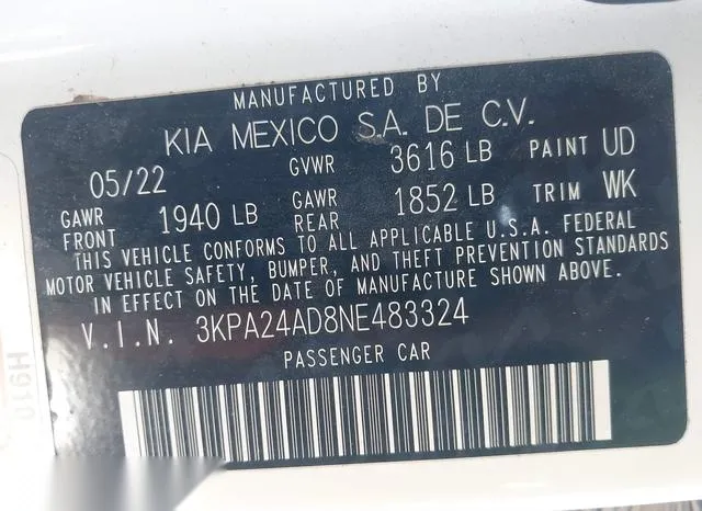 3KPA24AD8NE483324 2022 2022 KIA Rio- S 9