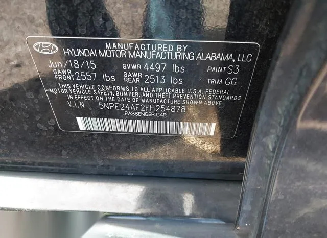 5NPE24AF2FH254878 2015 2015 Hyundai Sonata- SE 9