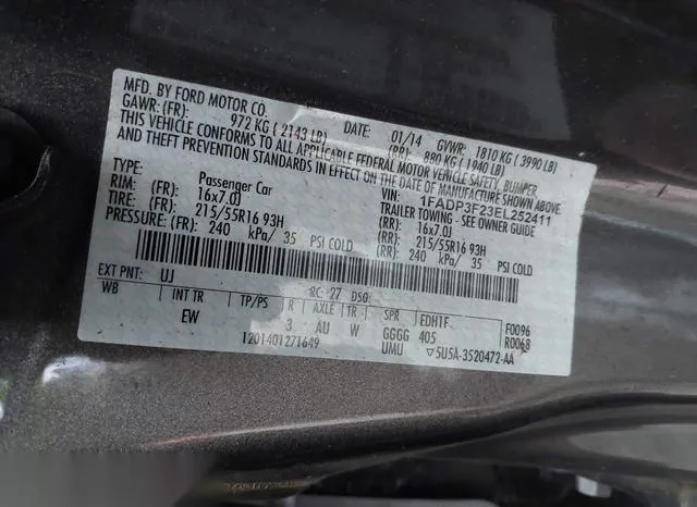 1FADP3F23EL252411 2014 2014 Ford Focus- SE 9