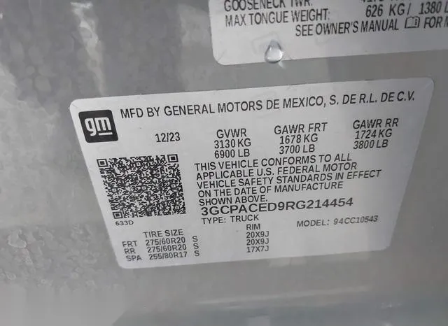 3GCPACED9RG214454 2024 2024 Chevrolet Silverado 1500- 2Wd 9