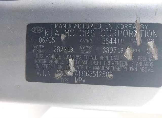 KNDJC733165512582 2006 2006 KIA Sorento- Ex/Lx 9