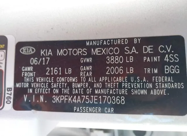 3KPFK4A75JE170368 2018 2018 KIA Forte- LX 9