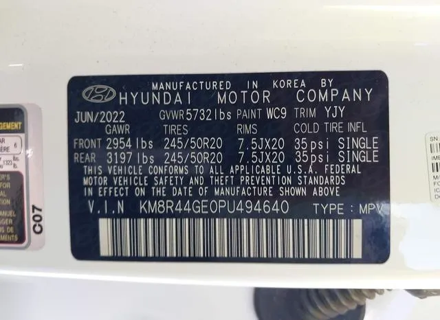 KM8R44GE0PU494640 2023 2023 Hyundai Palisade- Sel 9