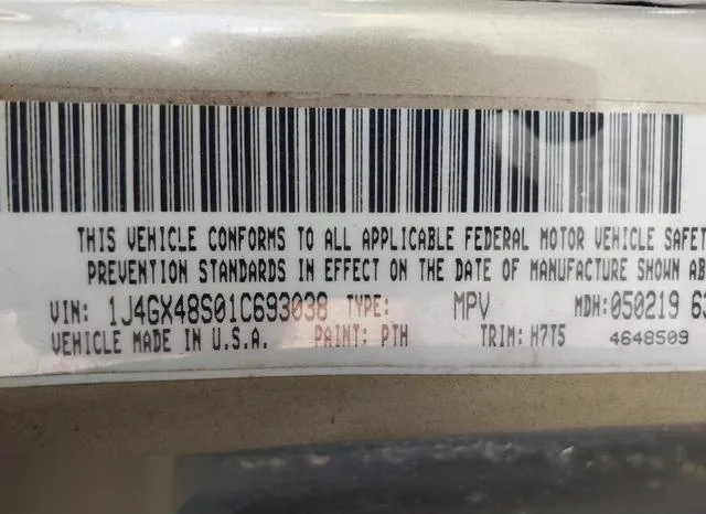 1J4GX48S01C693038 2001 2001 Jeep Grand Cherokee- Laredo 9