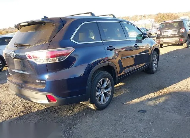 5TDJKRFH3ES014043 2014 2014 Toyota Highlander- Xle V6 4