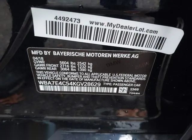 WBA7E4C54KGV28629 2019 2019 BMW 7 Series- 740I Xdrive 9