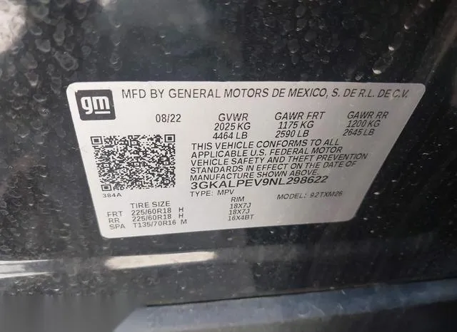 3GKALPEV9NL298622 2022 2022 GMC Terrain- Fwd Slt 9