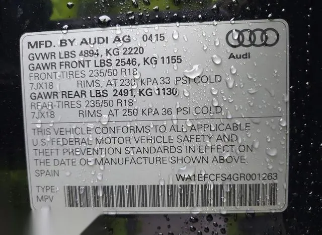 WA1EFCFS4GR001263 2016 2016 Audi Q3- 2-0T Premium Plus 9