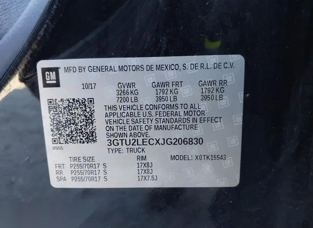 3GTU2LECXJG206830 2018 2018 GMC Sierra- 1500 9