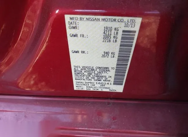 1N4AL3AP9EC160141 2014 2014 Nissan Altima- 2-5 SV 9