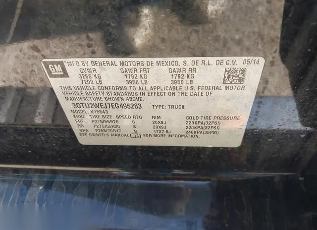 3GTU2WEJ7EG495283 2014 2014 GMC Sierra- 1500 Denali 9