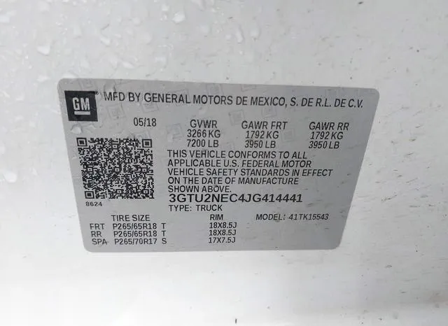 3GTU2NEC4JG414441 2018 2018 GMC Sierra- 1500 Slt 8