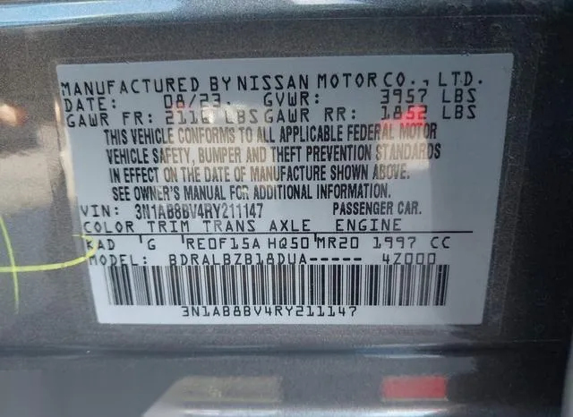 3N1AB8BV4RY211147 2024 2024 Nissan Sentra- S Xtronic Cvt 9