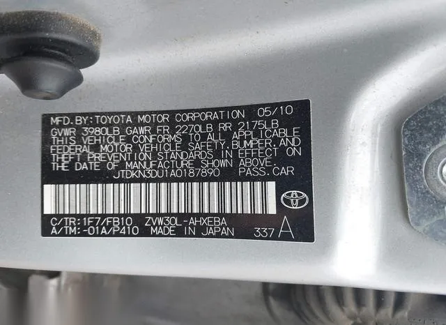 JTDKN3DU1A0187890 2010 2010 Toyota Prius- II 9