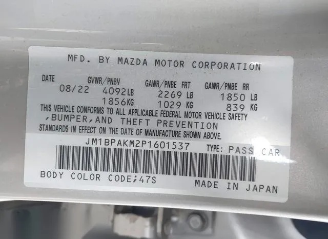 JM1BPAKM2P1601537 2023 2023 Mazda 3- 2-5 S Select 9