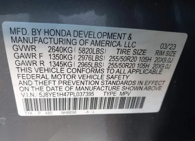 5J8YE1H47PL037395 2023 2023 Acura MDX- Technology Package 9