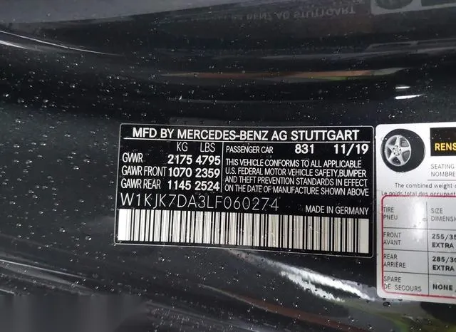 W1KJK7DA3LF060274 2020 2020 Mercedes-Benz SL 550 9