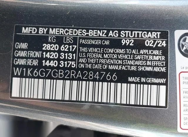 W1K6G7GB2RA284766 2024 2024 Mercedes-Benz S 580- 4Matic 9