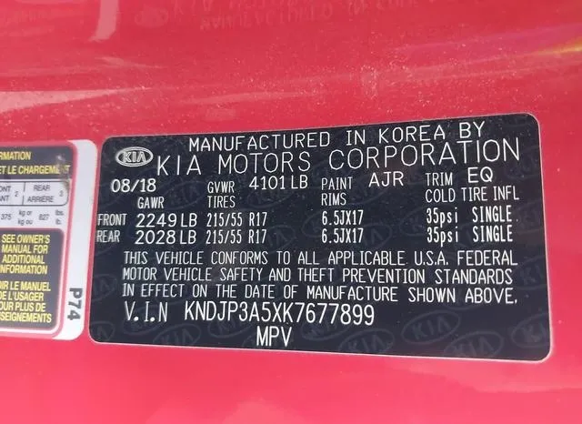 KNDJP3A5XK7677899 2019 2019 KIA Soul- - 9