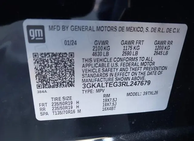 3GKALTEG3RL247679 2024 2024 GMC Terrain- Awd Sle 9