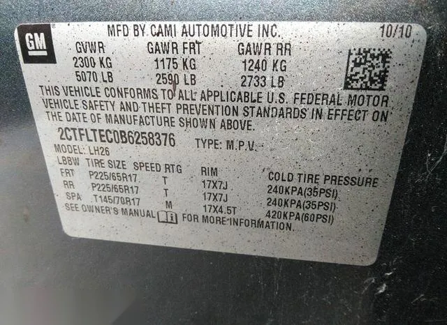 2CTFLTEC0B6258376 2011 2011 GMC Terrain- Sle-2 9