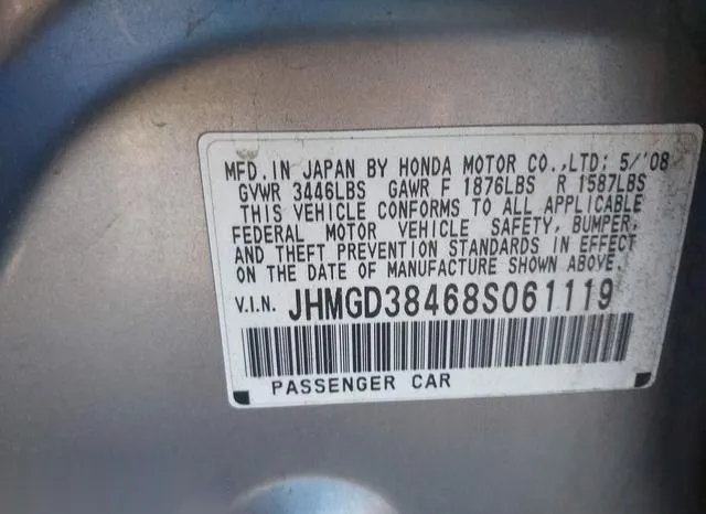 JHMGD38468S061119 2008 2008 Honda Fit 9